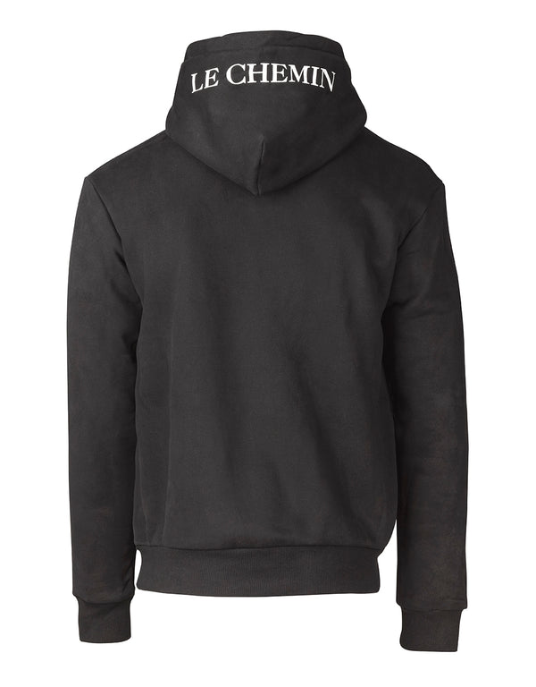Le Chemin Loose Sweatshirt In Cotton Black / White